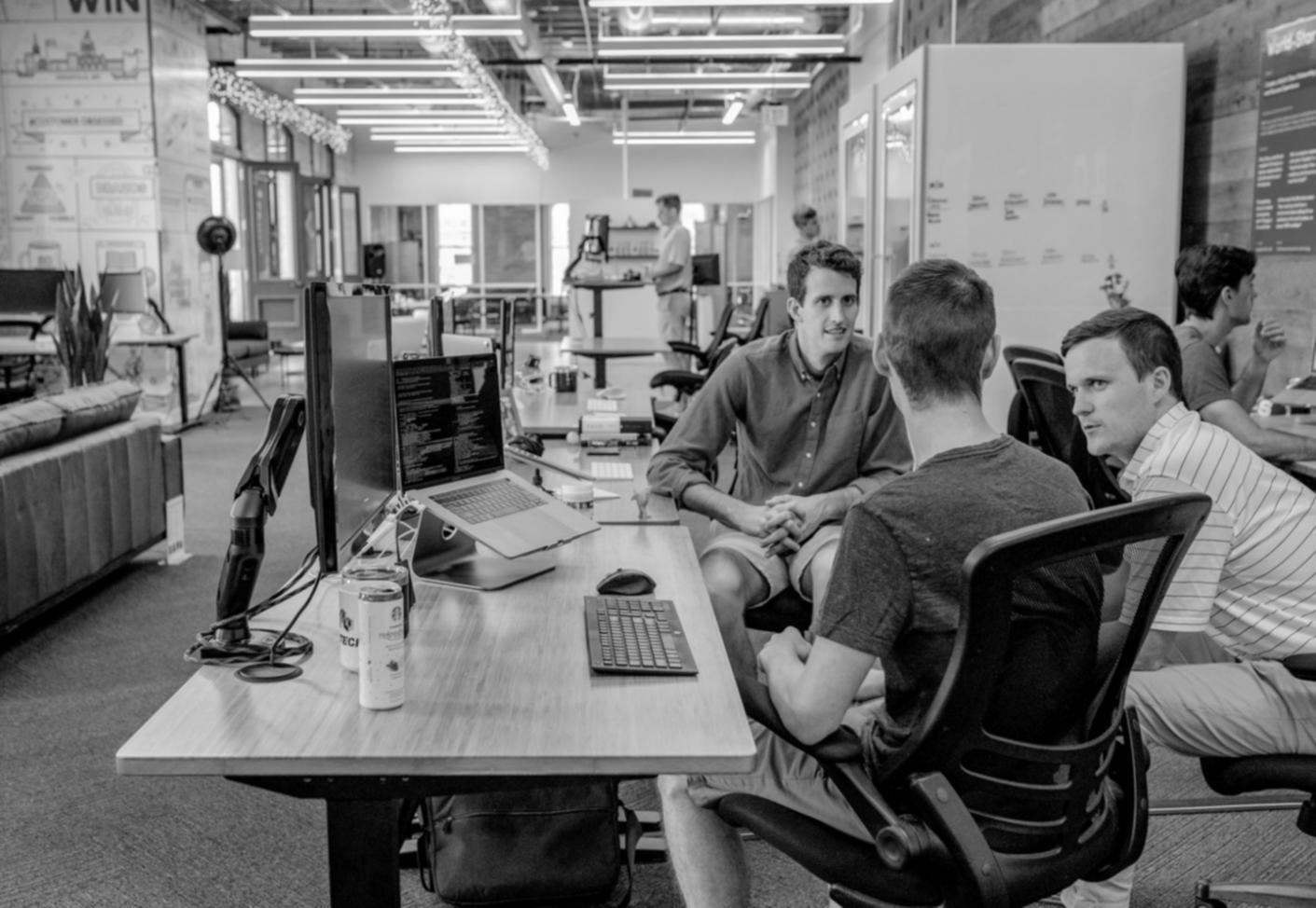 Modern mobile development workspace in Darlinghurst office